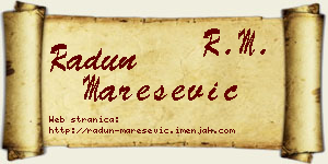 Radun Marešević vizit kartica